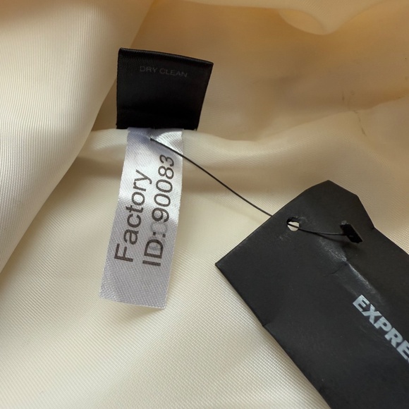 Express Wool Lined Pea Coat Cream Size S - Picture 6 of 13